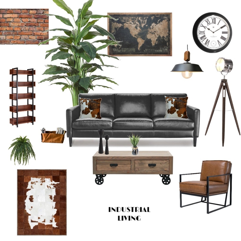 INDUSTRIAL LIVING Mood Board by tallbtful1ne on Style Sourcebook