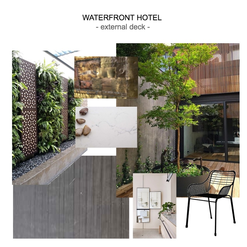 waterfront hotel - external deck Mood Board by Claire Foot on Style Sourcebook