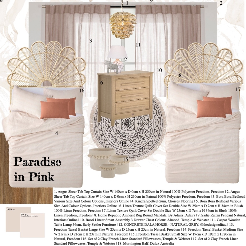 Paradise in Pink _ ChloeR Mood Board by chloerochette on Style Sourcebook