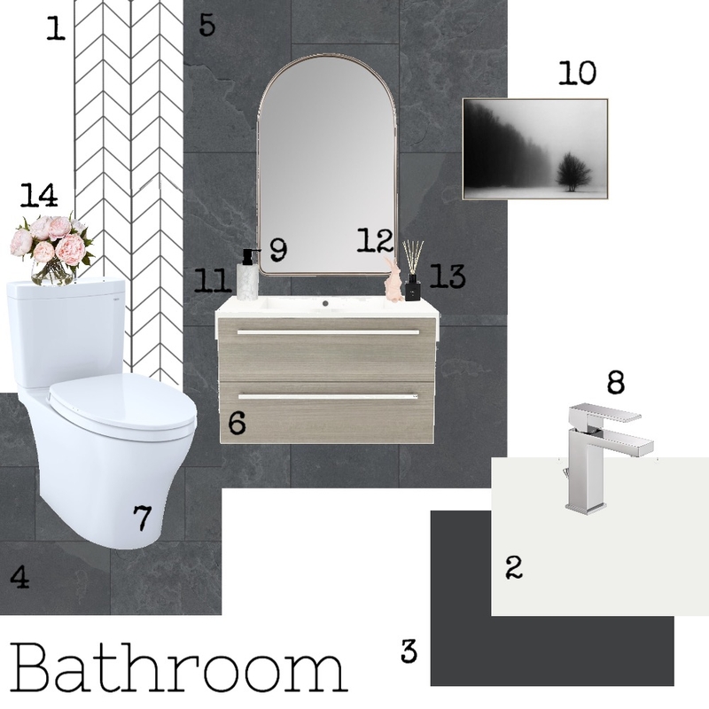 IDI Assignment 9: Bathroom Mood Board by Designs by Hannah Elizebeth on Style Sourcebook