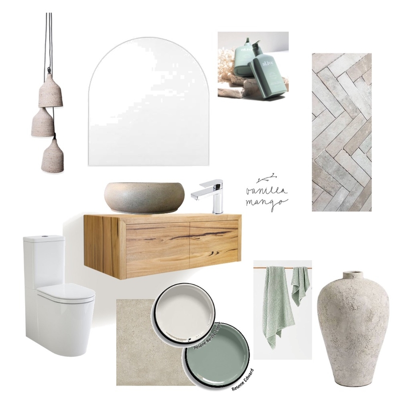 Chloe’s earthy ensuite Mood Board by Stone and Oak on Style Sourcebook