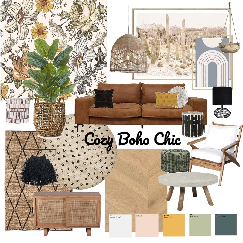 Cozy Boho Chic Mood Board by katie_rancourt on Style Sourcebook