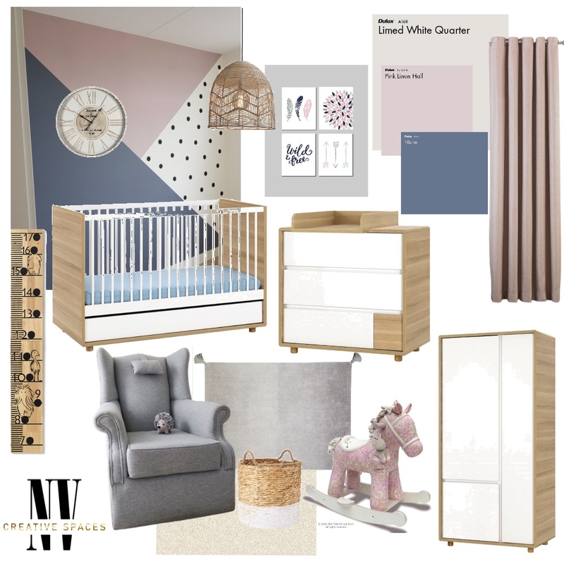Baby girl nursery Mood Board by NV Creative Spaces on Style Sourcebook