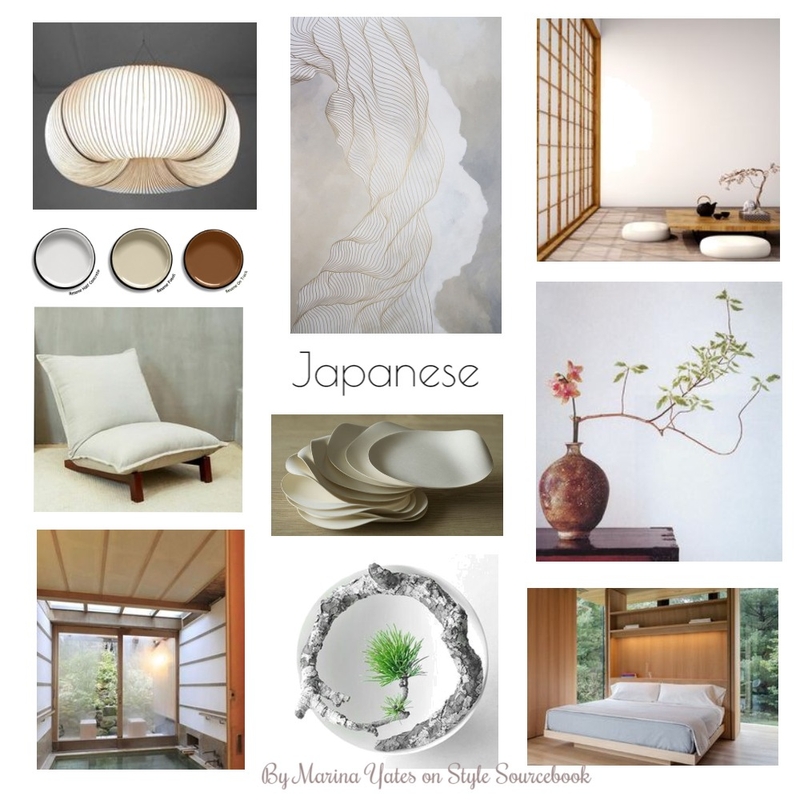 Japanese Mood Board by Marina Yates on Style Sourcebook