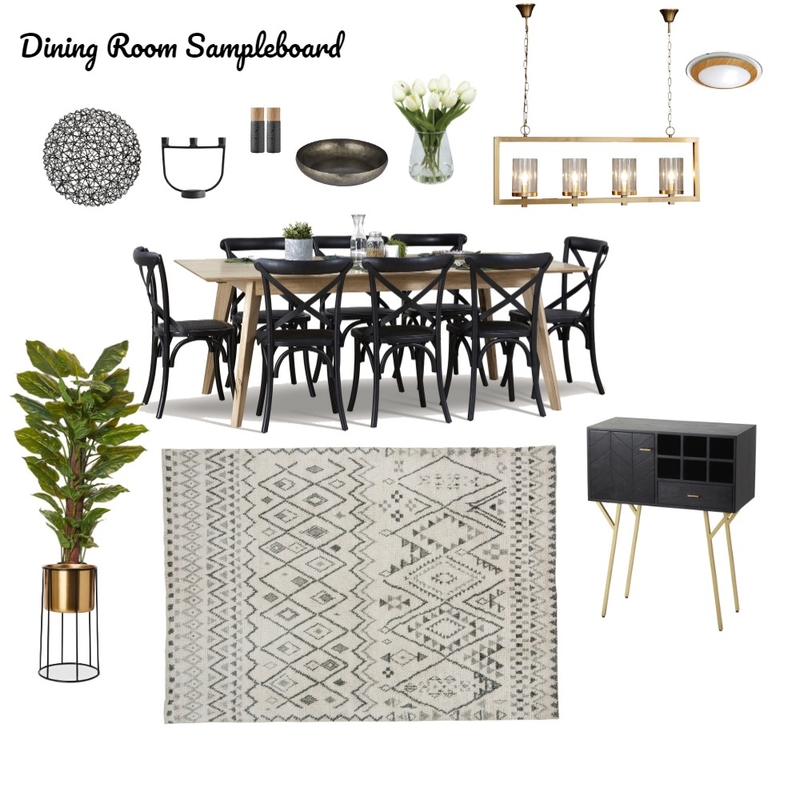 Dining Room Sample Board Mood Board by ptomar on Style Sourcebook
