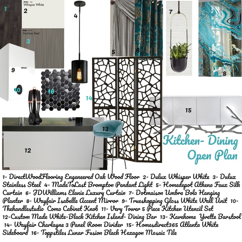 Kitchen- Dining Open Plan Mood Board by Laczi Emôke on Style Sourcebook