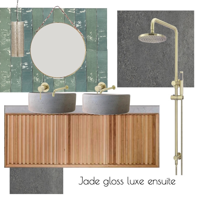 jade gloss gold ensuite Mood Board by sarahsnowchic on Style Sourcebook