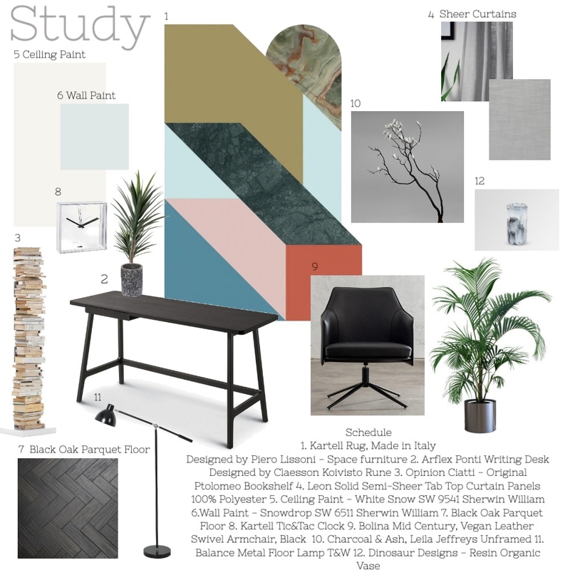 Room 1 - Study / Module 9 Assignment Mood Board by Raymond Doherty on Style Sourcebook