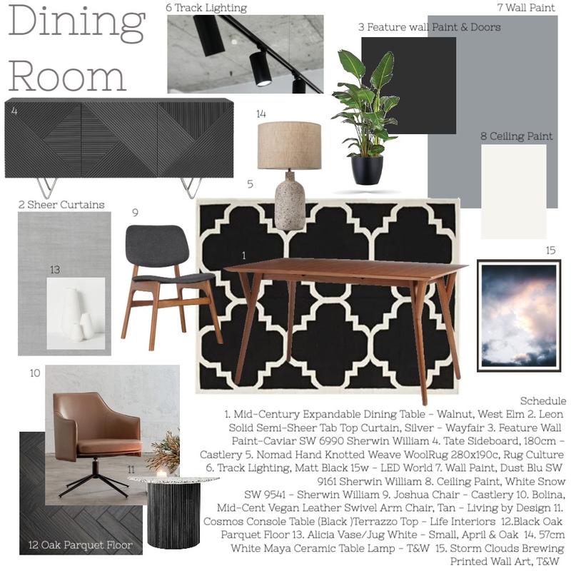 Room 4 - Dining room, Module 9 Assignment Mood Board by Raymond Doherty on Style Sourcebook