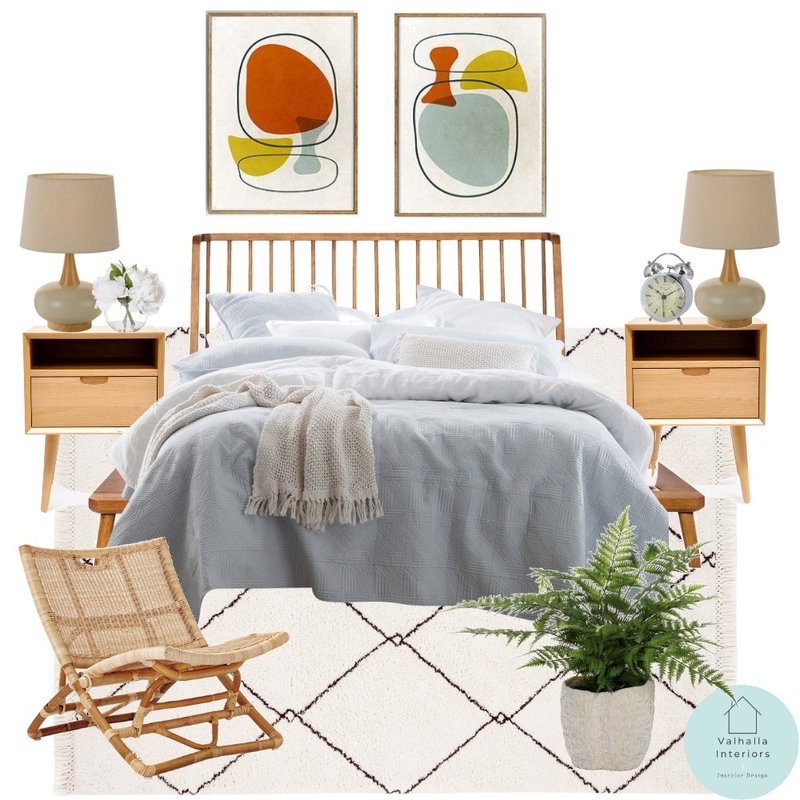 MID CENTURY MODERN BEDROOM Mood Board by Valhalla Interiors on Style Sourcebook