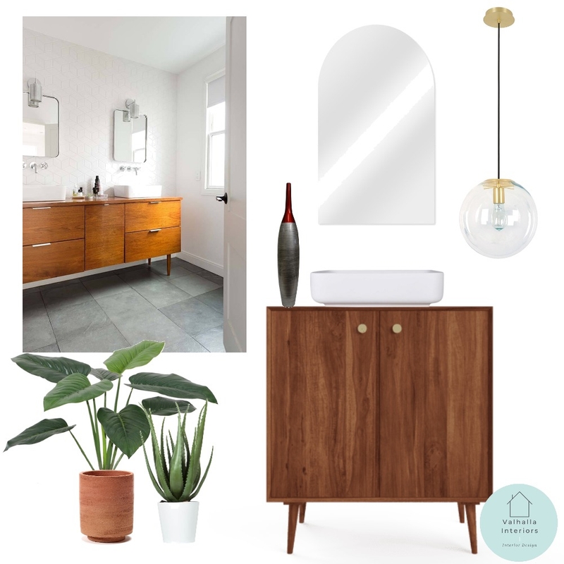 Mid Centuary Modern Bathroom Mood Board by Valhalla Interiors on Style Sourcebook