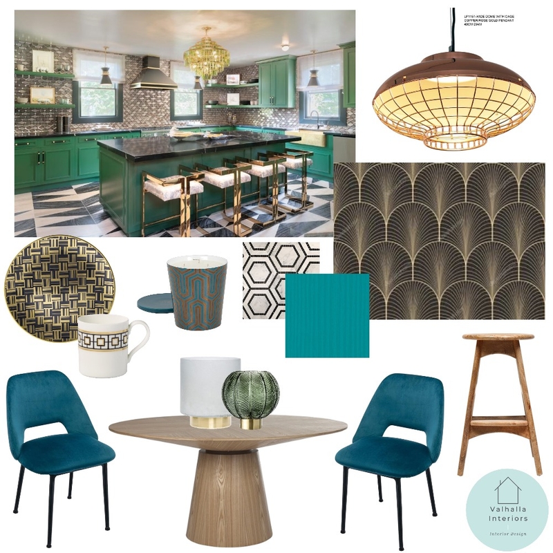 art deco kitchen Mood Board by Valhalla Interiors on Style Sourcebook