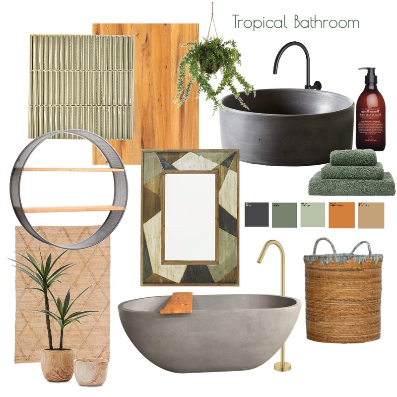 Tropical Bathroom Mood Board by Fri_Lina on Style Sourcebook