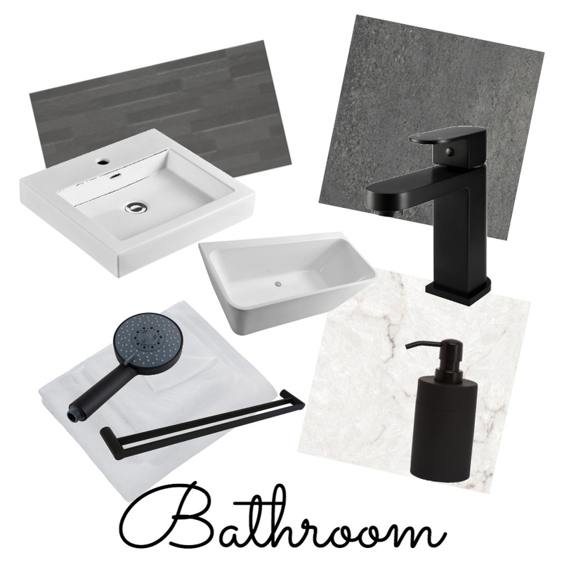 Monochrome Bathroom Mood Board by meagan.claire on Style Sourcebook