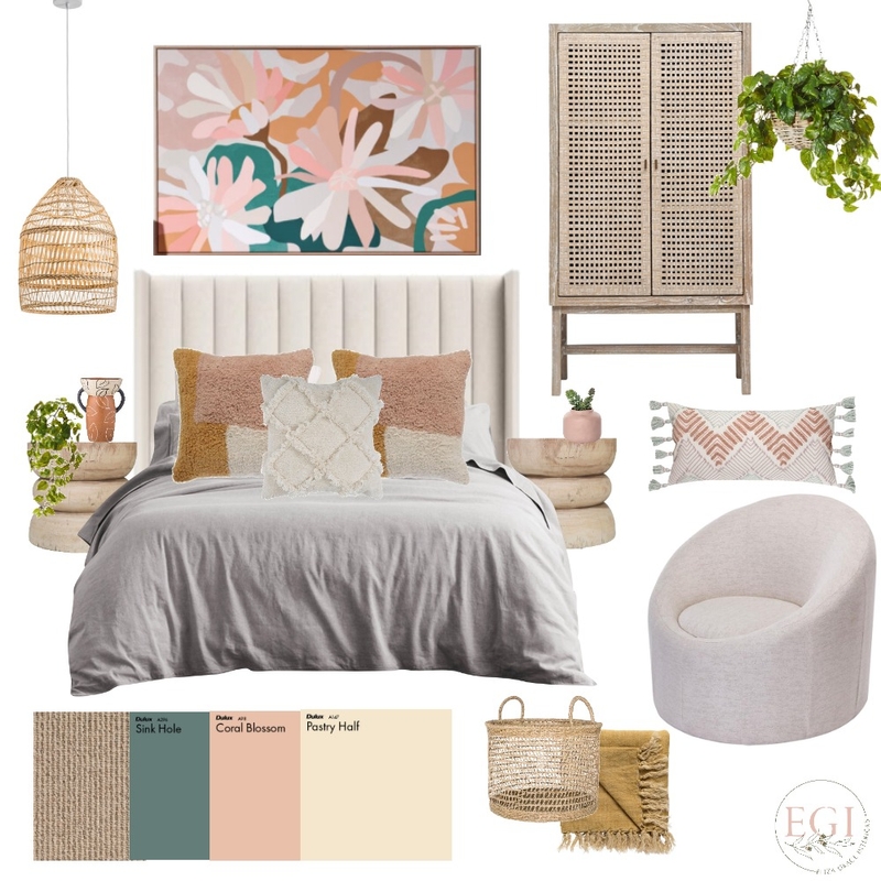 Bright Bedroom Mood Board by Eliza Grace Interiors on Style Sourcebook