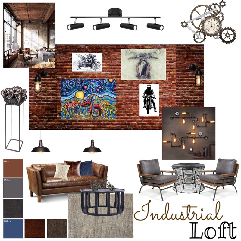 Industrial Loft Mood Board by interiordelaluna on Style Sourcebook