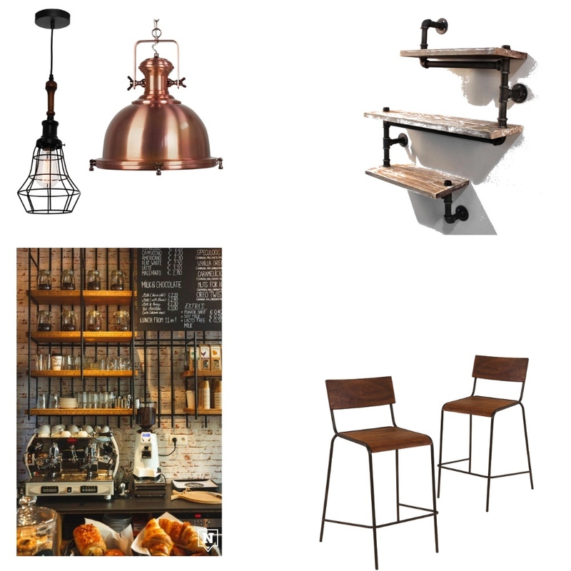 Industrial cafe Mood Board by Emily on Style Sourcebook