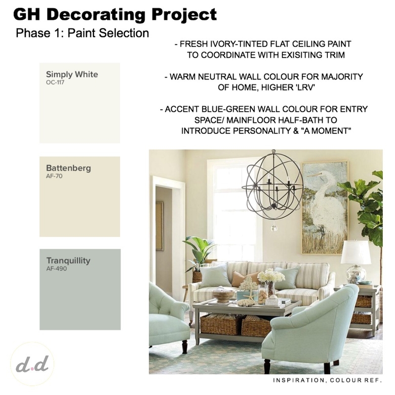 GH Decorating Project - Ph.1 Paint Selection Mood Board by dieci.design on Style Sourcebook