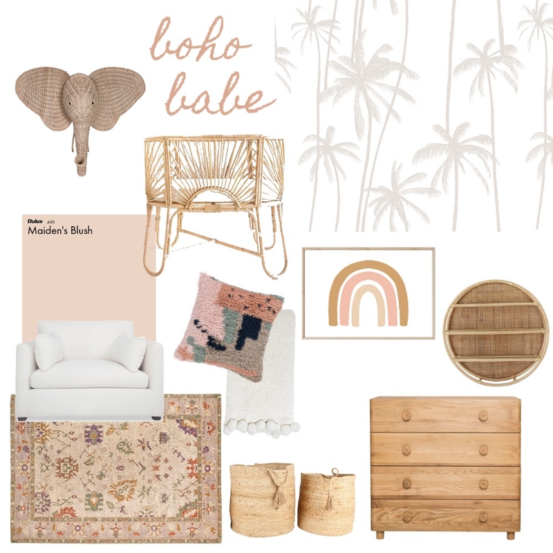 Boho nusery Mood Board by NAOMI.ABEL.LIFESTYLE on Style Sourcebook