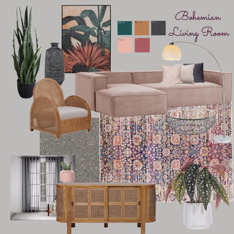 Bohemian Living Room Mood Board by Fri_Lina on Style Sourcebook