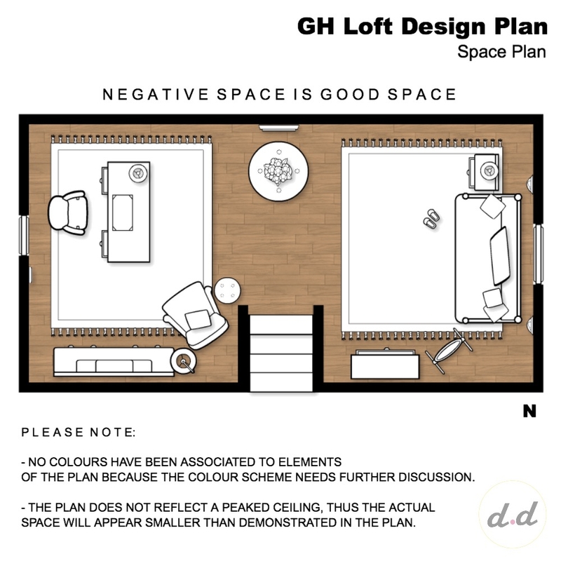 GH Loft Design Plan - Floor Plan & Notes Mood Board by dieci.design on Style Sourcebook