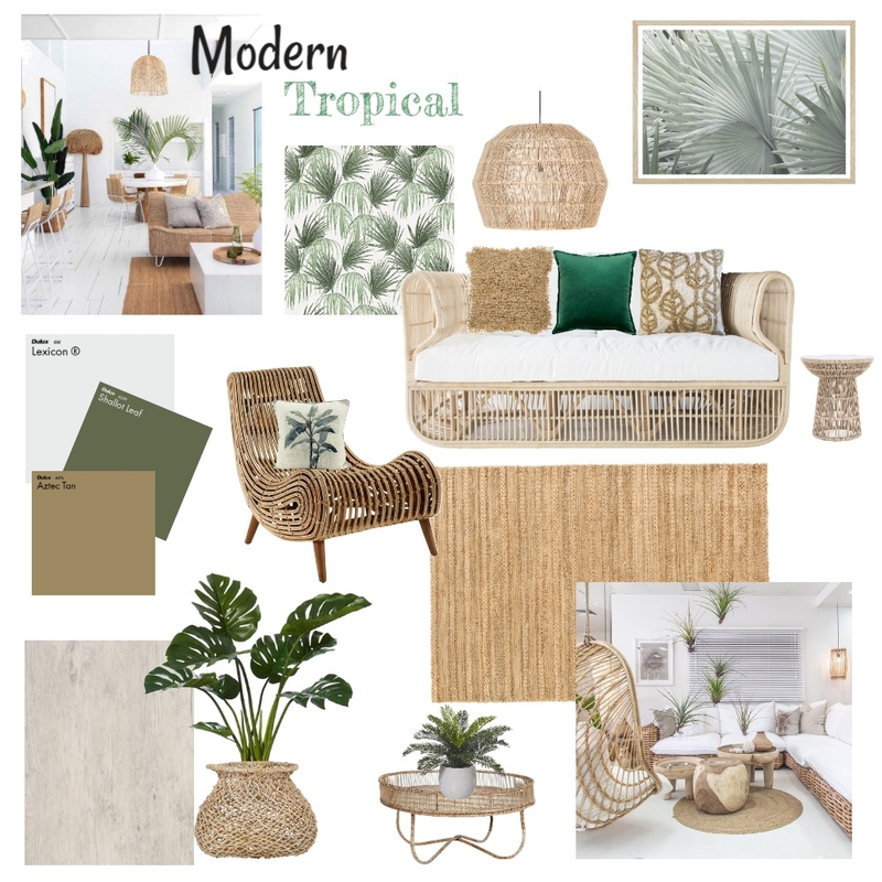 Tropical Modern Mood Board by Lisa Olfen on Style Sourcebook
