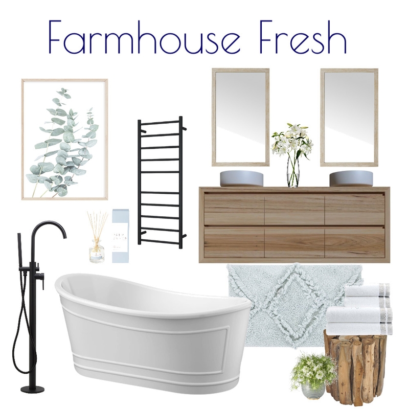 Farmhouse Fresh Bathroom Mood Board by Kohesive on Style Sourcebook
