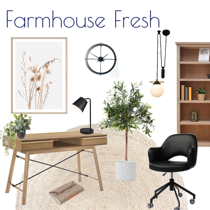 Farmhouse Fresh Study Mood Board by Kohesive on Style Sourcebook