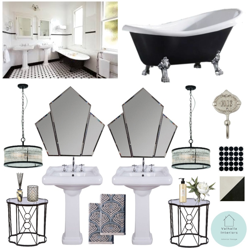 art deco bathroom Mood Board by Valhalla Interiors on Style Sourcebook