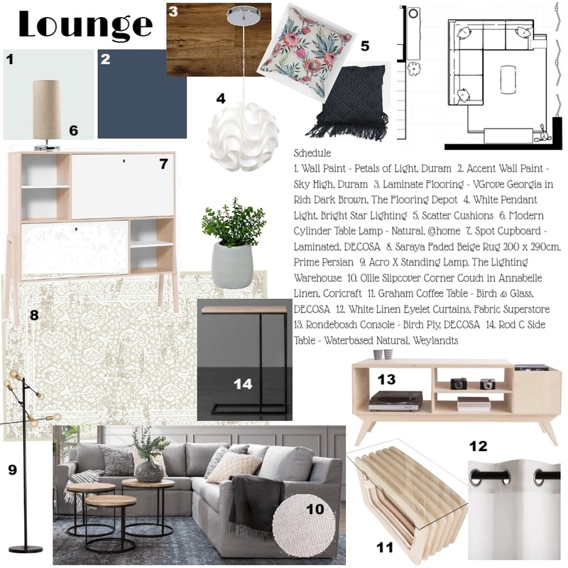 Monochromatic Blue Lounge Mood Board by Sarstally on Style Sourcebook