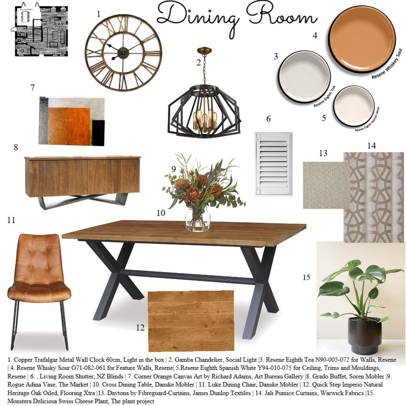 Dining Room Mood Board by Makiko on Style Sourcebook