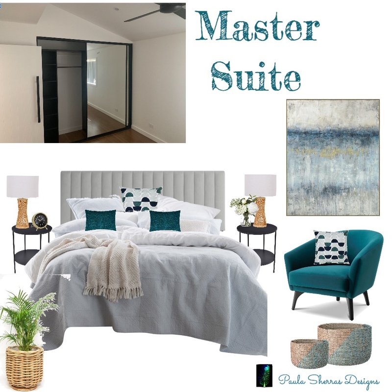 Master suite Mood Board by Paula Sherras Designs on Style Sourcebook