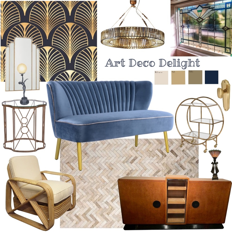Art Deco Delight Interior Design Mood Board by Styled By Lorraine