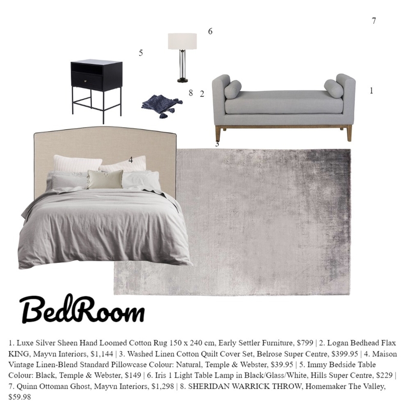 Bedroom Mood Board by kathryn@jtomkins.com on Style Sourcebook