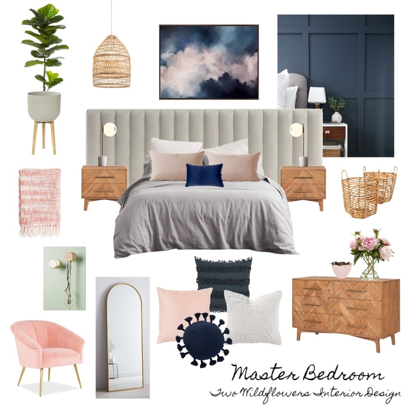 Laura Master Bedroom Mood Board by Two Wildflowers on Style Sourcebook