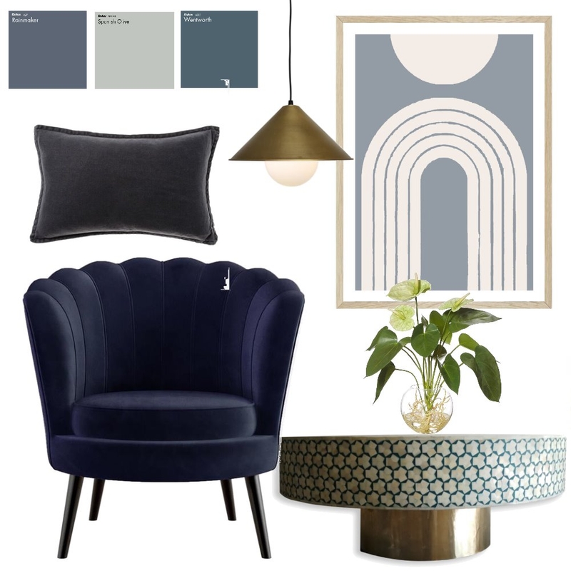 BLUE AND GOLD Mood Board by CourtneyBaird on Style Sourcebook