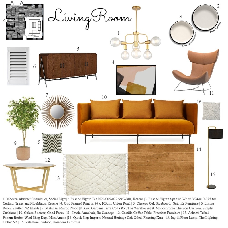 Living Room Mood Board by Makiko on Style Sourcebook