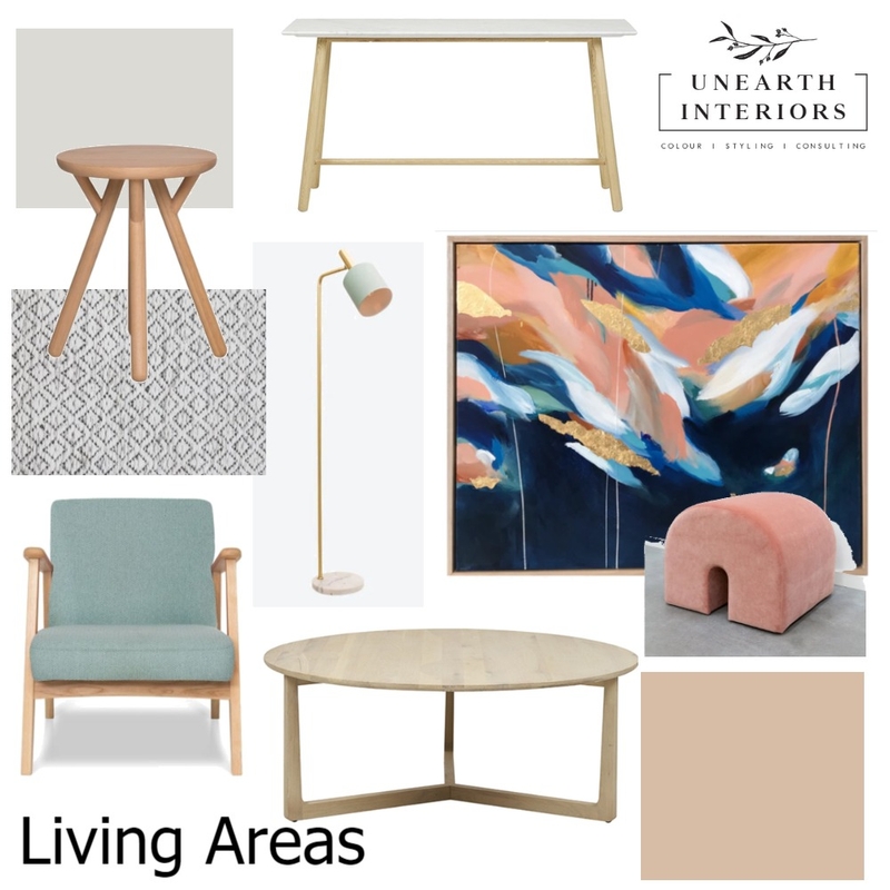 Living Areas Mood Board by Unearth Interiors on Style Sourcebook