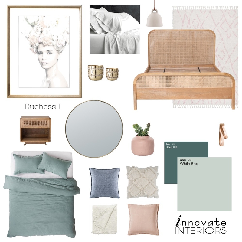 Innovate Interiors Duchess Bedroom Mood Board by Innovate Interiors on Style Sourcebook