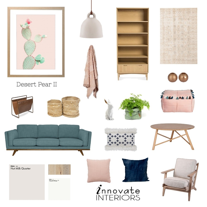 Innovate Interiors Desert Pear Lounge Room Mood Board by Innovate Interiors on Style Sourcebook