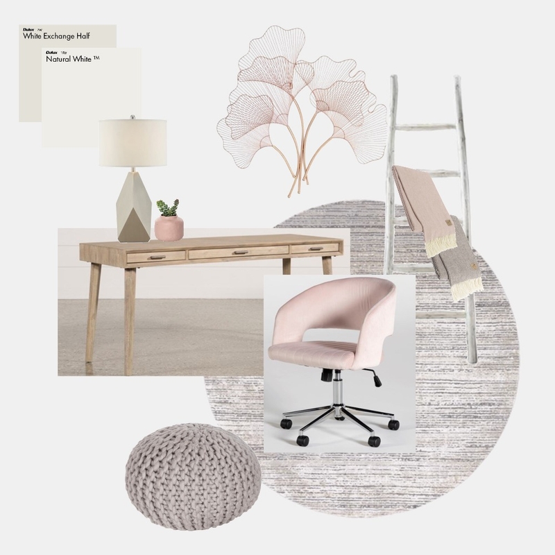 Dusty Rose Office Mood Board by Designs by Sydney on Style Sourcebook