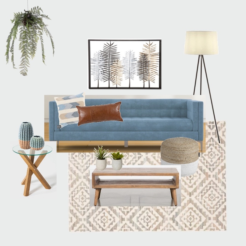 Natural Blues Living Room Mood Board by Designs by Sydney on Style Sourcebook