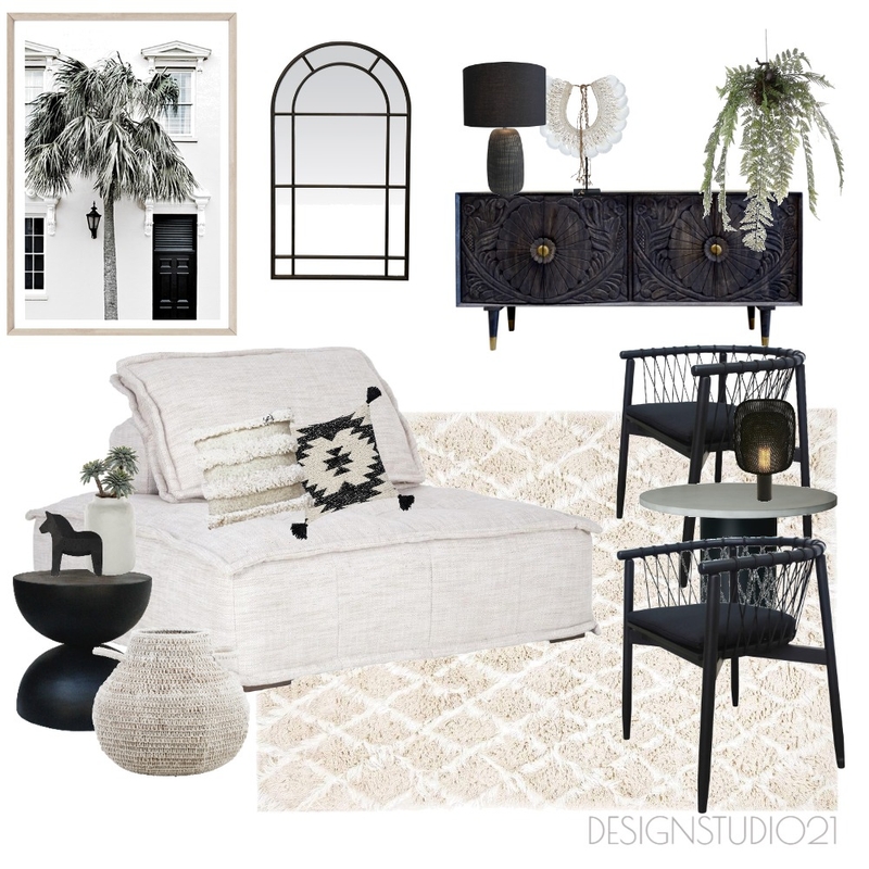 Monochrome boho vibes Mood Board by DesignSudio21 on Style Sourcebook
