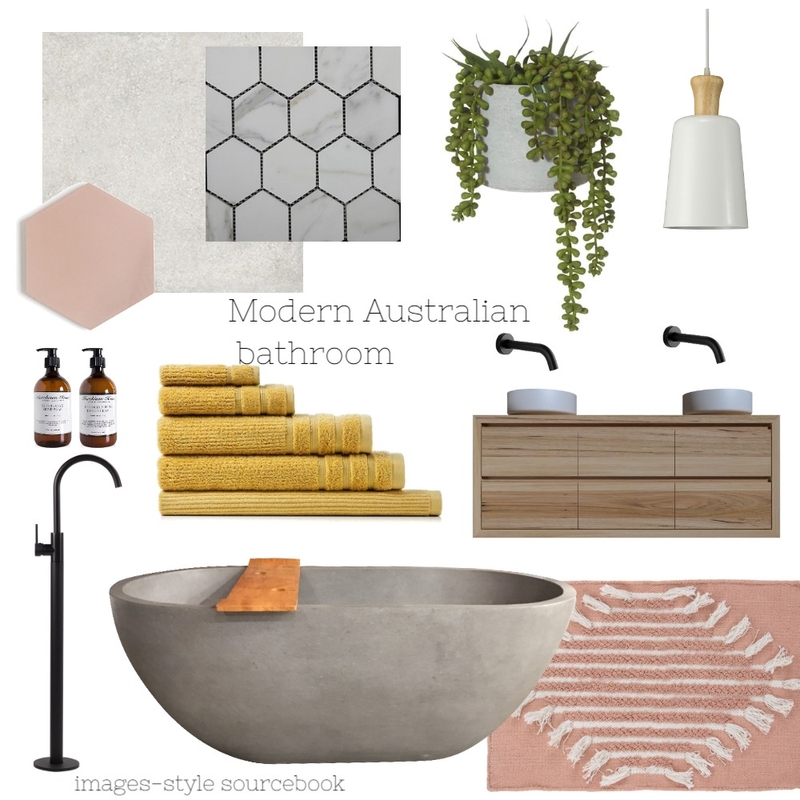 Modern Australian bathroom mood board Mood Board by Jo Murphy on Style Sourcebook