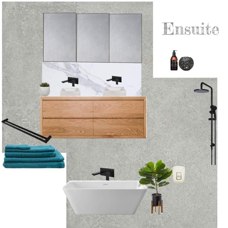 Modern Ensuite Mood Board by Ajmack on Style Sourcebook