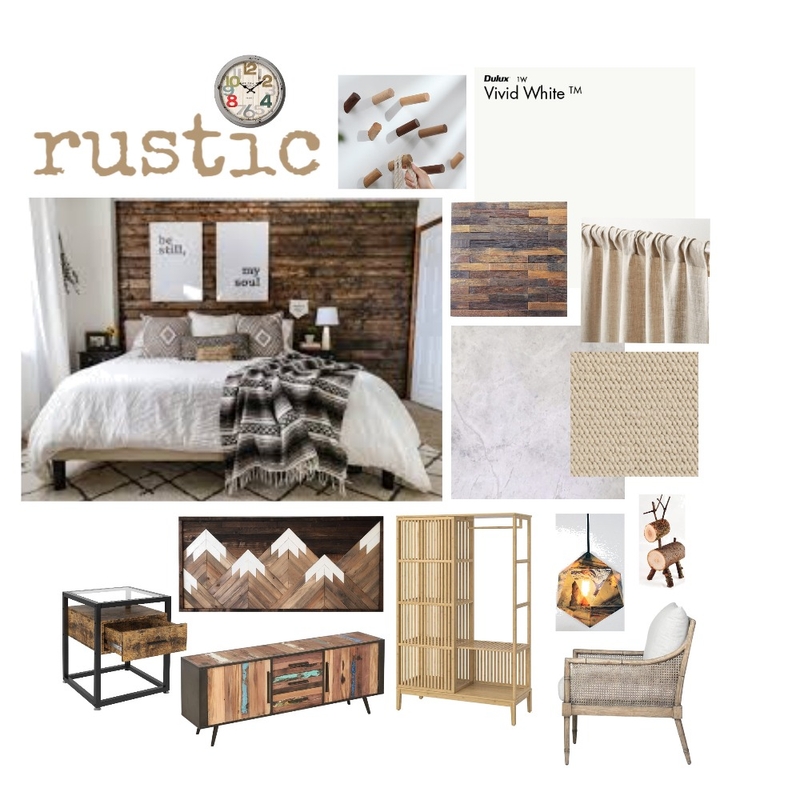 Rustic Bedroom Mood Board by Dorz on Style Sourcebook