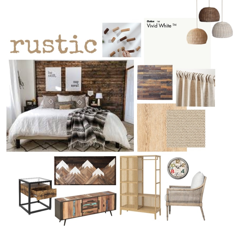 Rustic Bedroom Mood Board by Dorz on Style Sourcebook