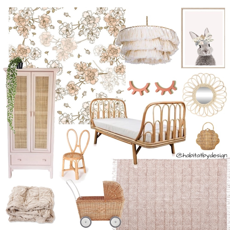 Vintage Girl's Bedroom Mood Board by Habitat_by_Design on Style Sourcebook