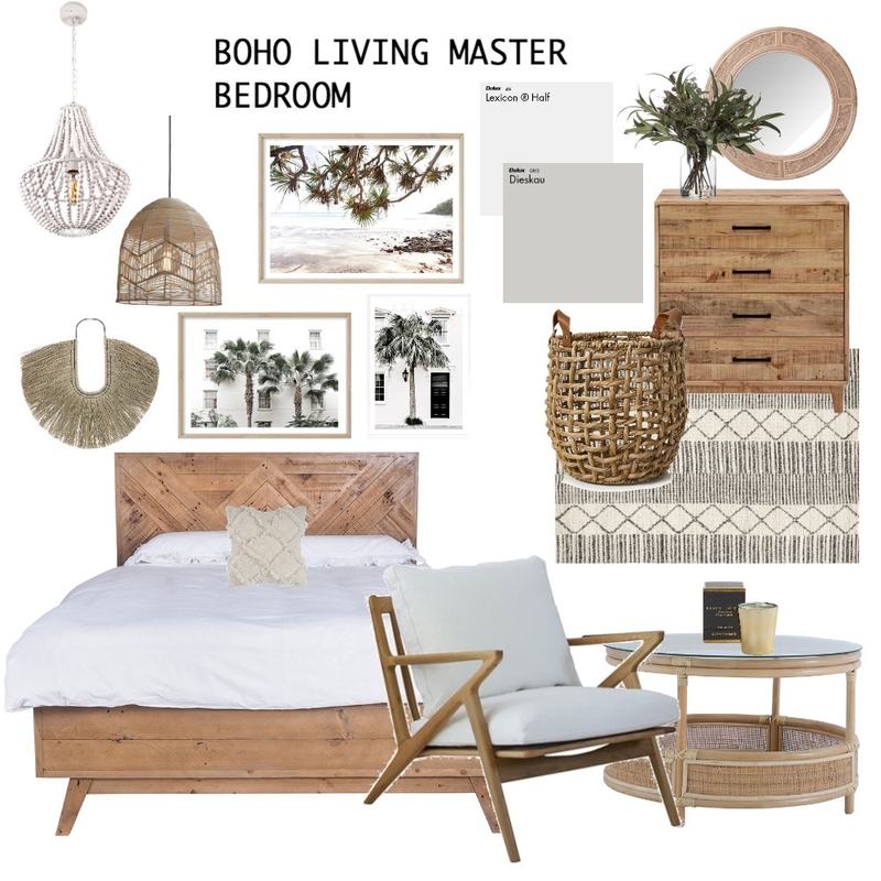 boho master bedroom Mood Board by jessiegarlick on Style Sourcebook