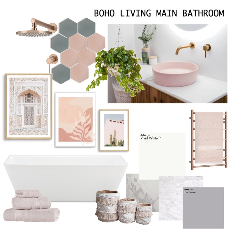boho bathroom Mood Board by jessiegarlick on Style Sourcebook